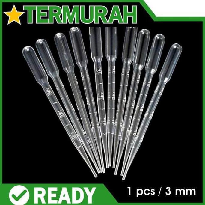 Pipet Tetes 3ml Dropper Pipette 3 ml Liquid Sampler 1pcs Vape Obat {BIG SALE Kode 57