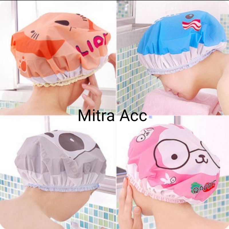 Shower Cap Karakter Kartun Topi Mandi Lucu