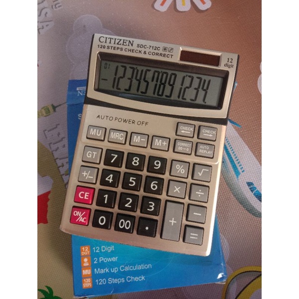 

KALKULATOR DAGANG BESAR CITIZEN 12 DIGIT,SDC-712C