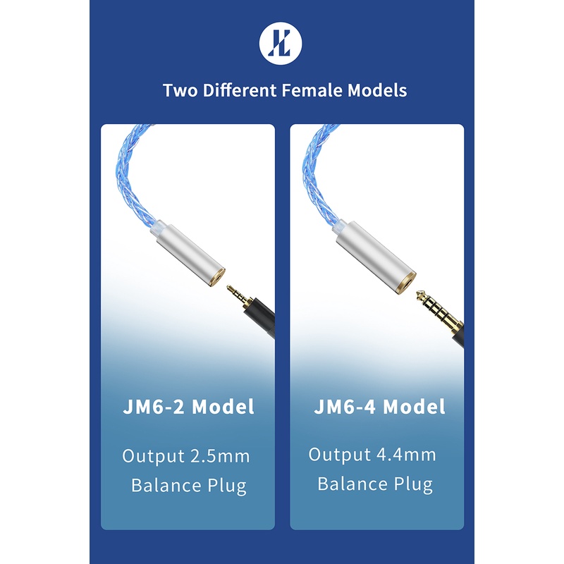 Jcally JM6 adapter decoding audio digital Tipe C Ke 2.5mm / 4.4mm balance CX31988 Hifi DAC mobile headset USB Tipe C Ke 2.5mm / 4.4mm