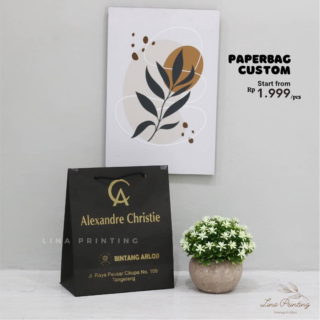 

Paperbag Paper Bag Hitam Custom Logo Olshop