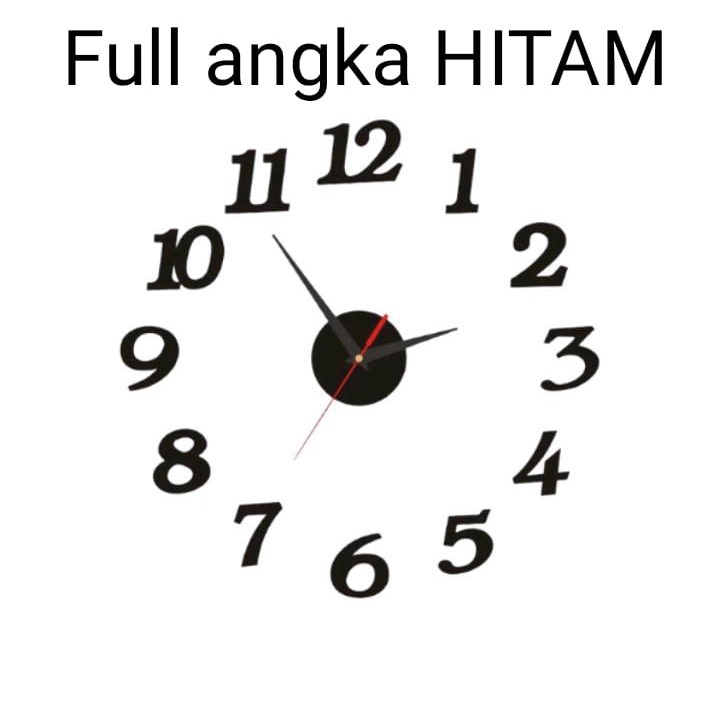 Jam Tempel Dinding Analog / Jam DIY Angka Aesthetic Jumbo 3D