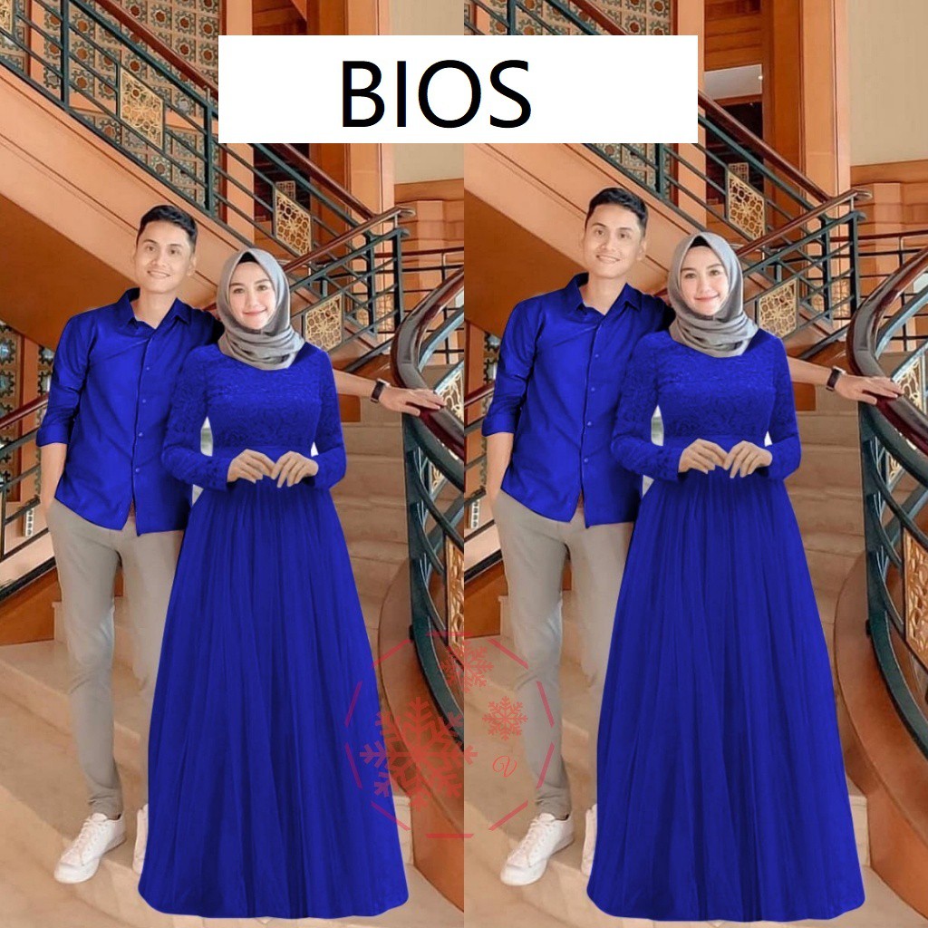 COUPLE BIOS / COUPLE BEST SELLER / COUPLE PESTA / KEMEJA BALOTELI DAN GAMIS BRUKAT