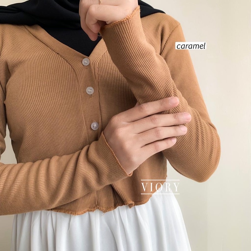 CROP RIB OUTER (outer wanita/ outer pendek)