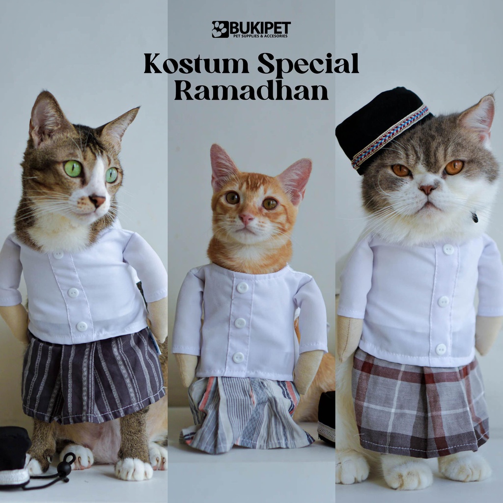 Baju kucing lucu murah aksesoris hewan kecil baju anjing lucu murah besar - BUKI KOSTUM RAMADHAN