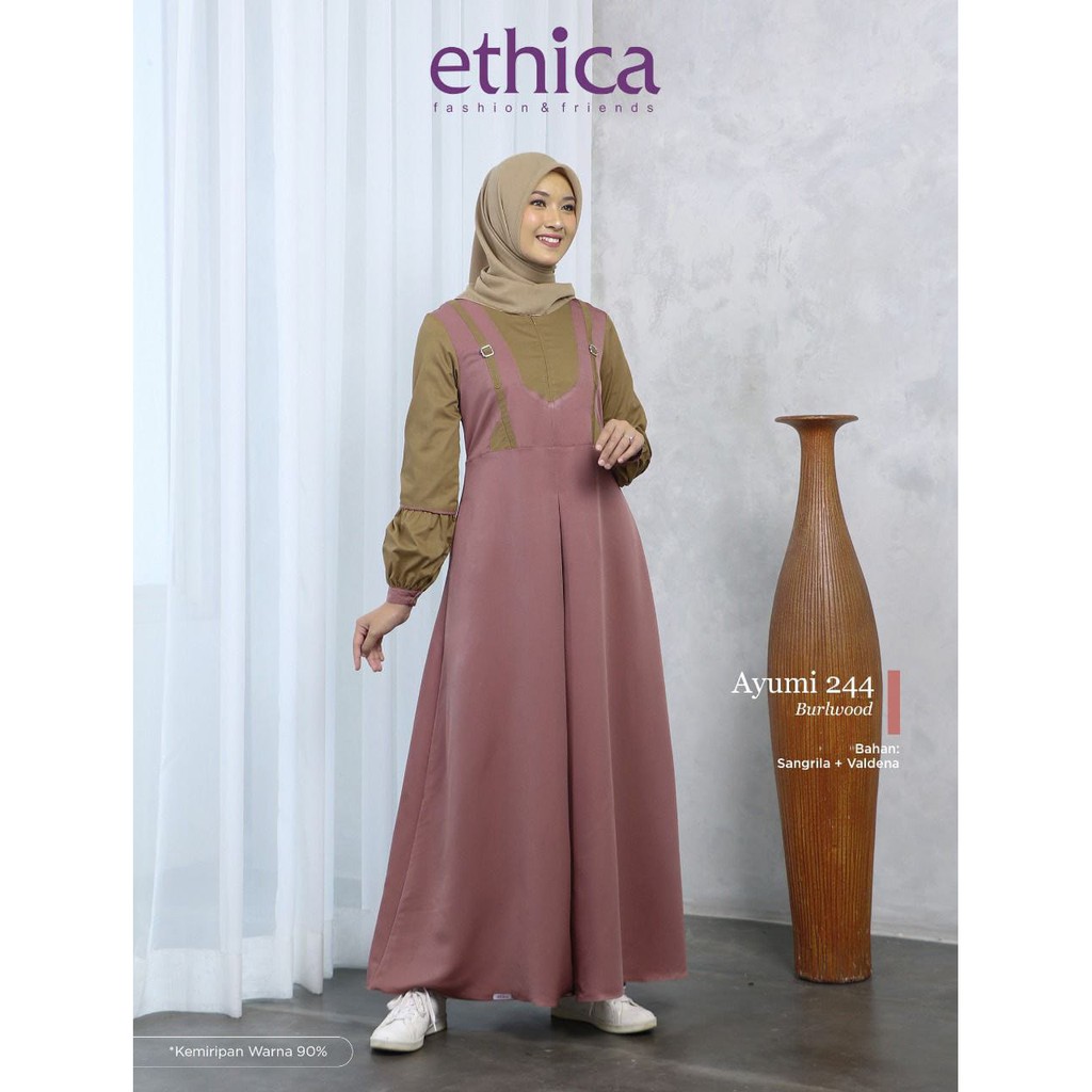 BISA COD - Gamis Katun Original ETHICA AYUMI 244 RIFLE GREEN - BURLWOOD