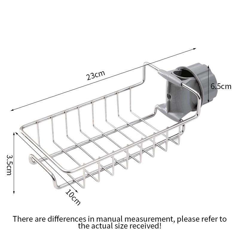 Rak Wastafel Cuci Piring Stainless Portable Rak Pengering Gantungan Wastafel Tempat Spon Dapur