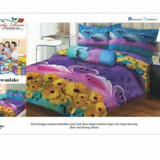 Terbaru Sprei Lady Rose 160 180 - Bear, Love in Paris, Oscar, Penguin, Rosewood, Swanlake, Sweet Pea