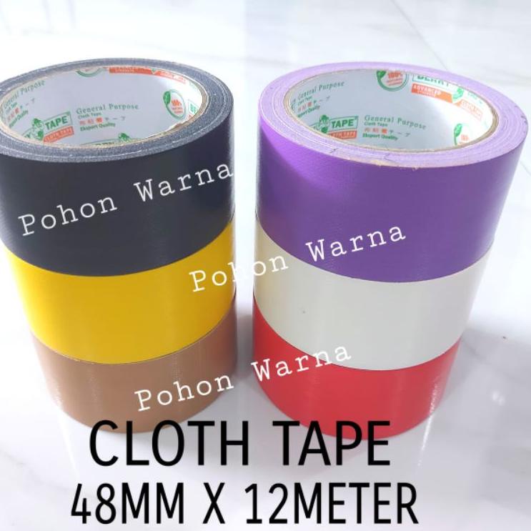 

Murah Banget IWVLS Cloth Tape Berry 48mm x 12meter / lakban kain D61 Promo