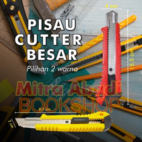

Pisau Cutter Ukuran Besar / Jumbo 18 mm