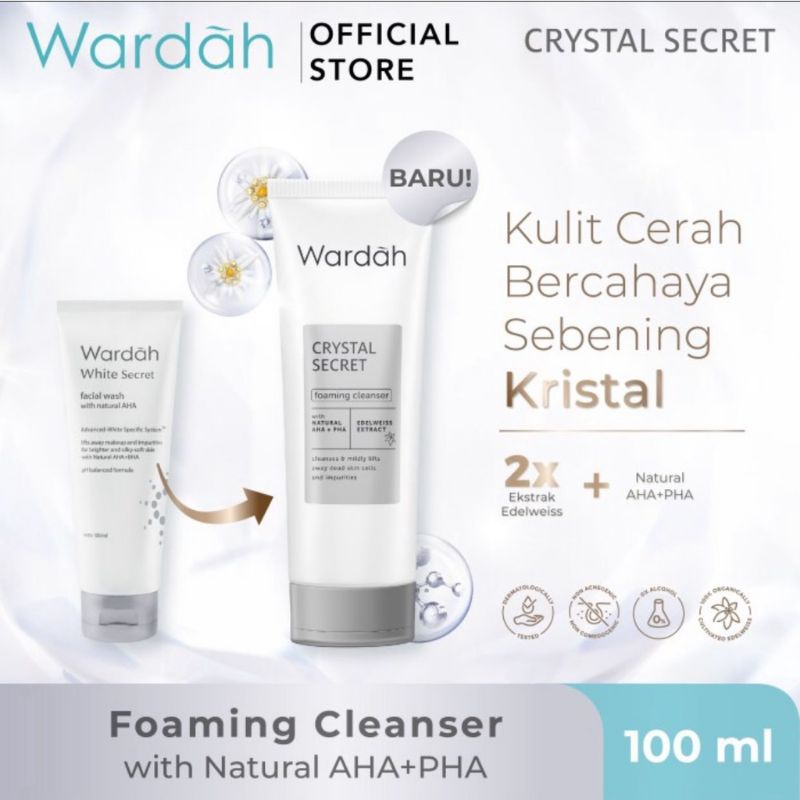 Wardah Crystal Secret Foaming cleanser 100ml