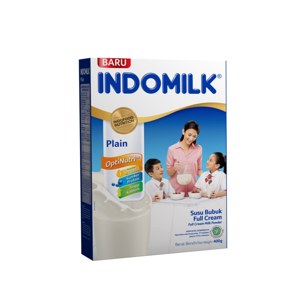 Jual Indomilk Full Cream Plain Susu Bubuk Box 400 Gr Shopee Indonesia