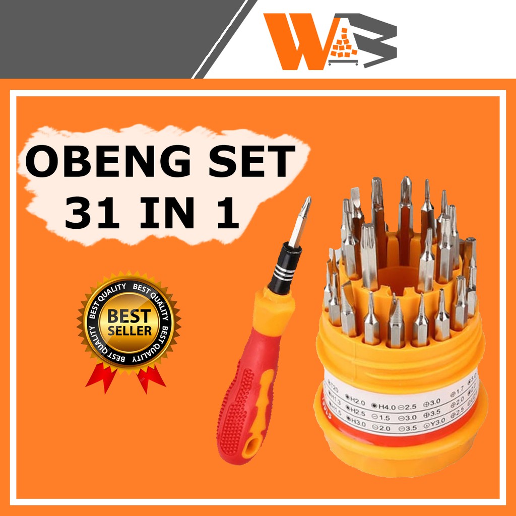 COD JUAL OBENG SET REPARASI 31 IN 1 MULTIFUNGSI LENGKAP EDC TOOLS KIT SET PC HP KUALITAS TERBAIK A15