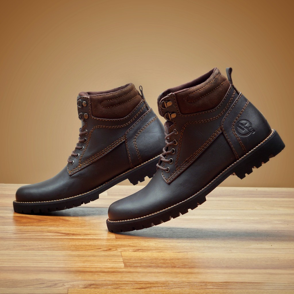 PENTATONIC BROWN |FORIND x Reyl| Sepatu Kulit Asli Safety Boot Vintage Klasik Besi Original Footwear