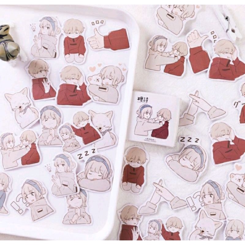 

1 BOX Stiker Binder Bujo Diy Scrapbook Jurnal Journaling Dekor Aksesori Stiker Lucu Estetik Diary