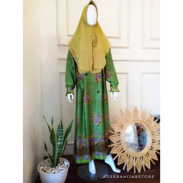 TERMURAH GAMIS MUSLIMAT NU (HIJAU MUDA)