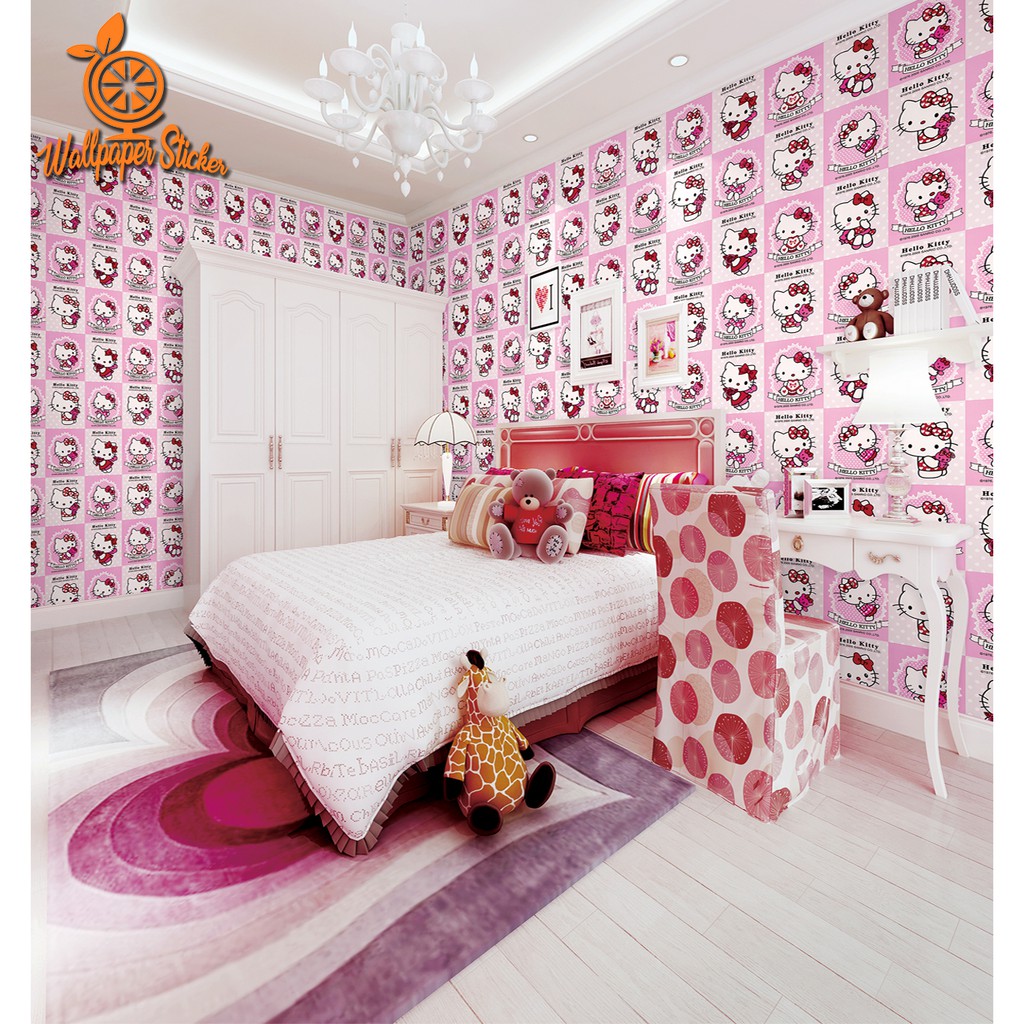 Wallpaper tembok Wallpaper Dinding Wallstiker kamar tidur - Wallpaper Hiasan dinding cantik hiasan dinding 45cm x 9m