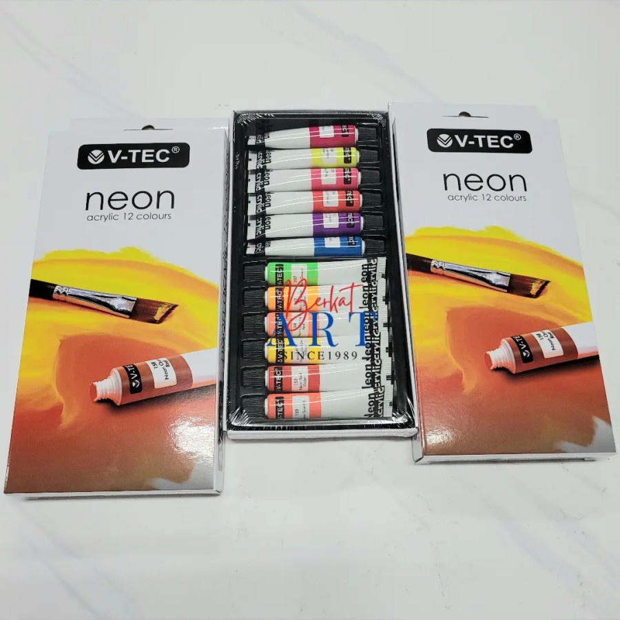 

V-TEC Acrylic Colour Neon / Cat Akrilik Neon 12 Warna V-TEC