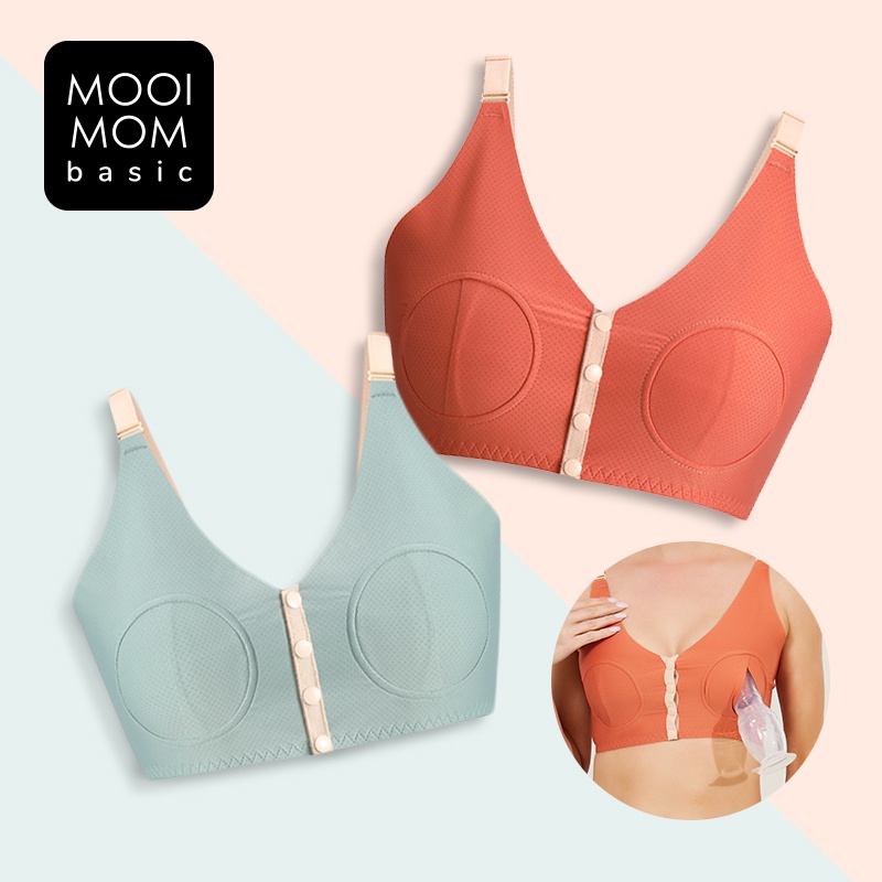 Bra Menyusui &amp; Hamil | MOOIMOM Basic Front Buckle Hands Free Pumping Bra