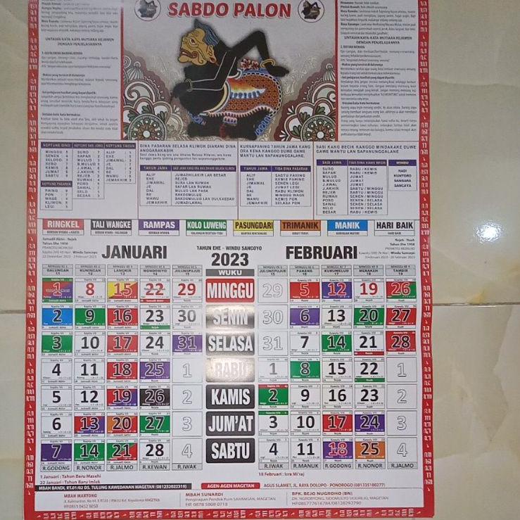 bfog927 KALENDER KEJAWEN 2023 (sabdo palon original),kalender jawa murah 2023,kalender 2023 hitungan