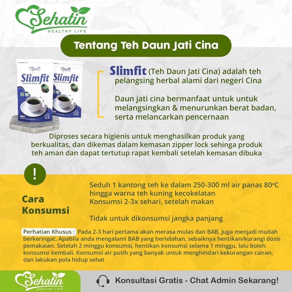 Sehatin Teh Daun Jati Cina Original Teh Senna Leaf Detox Usus Diet Pencernaan
