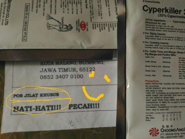 Cyperkiller 25 Wp 30gram 100% Original/pembasmi Serangga