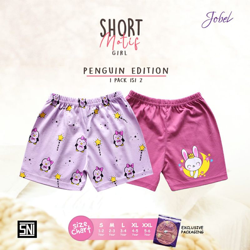 Kazel Jobel Short motif isi 2 / Celana Pendek Anak / Celana Main Anak