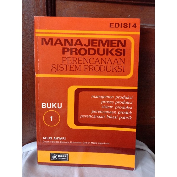 MANAJEMEN PRODUKSI PERENCANAAN BUKU 1 oleh AGUS AHYARI