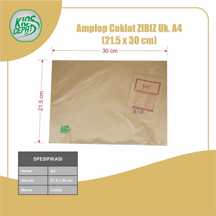 

Menyurat-Surat- Amplop Coklat Ukuran A4 (1Pack Isi 100Pcs) -Surat-Menyurat.