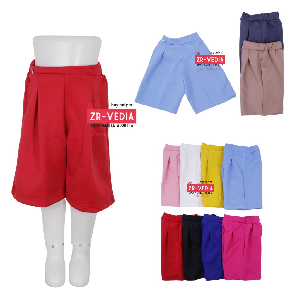 Kulot Scuba Premium Uk. 2-4 tahun / Celana Pants Anak Perempuan Murah Tebal Bawahan Panjang Polos