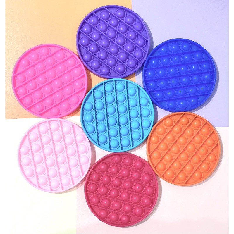 POP IT Fidget Toy mainan untuk penghilang stres pada anak Push bubble toy READY-Grd 2 BulatRndm 1pc
