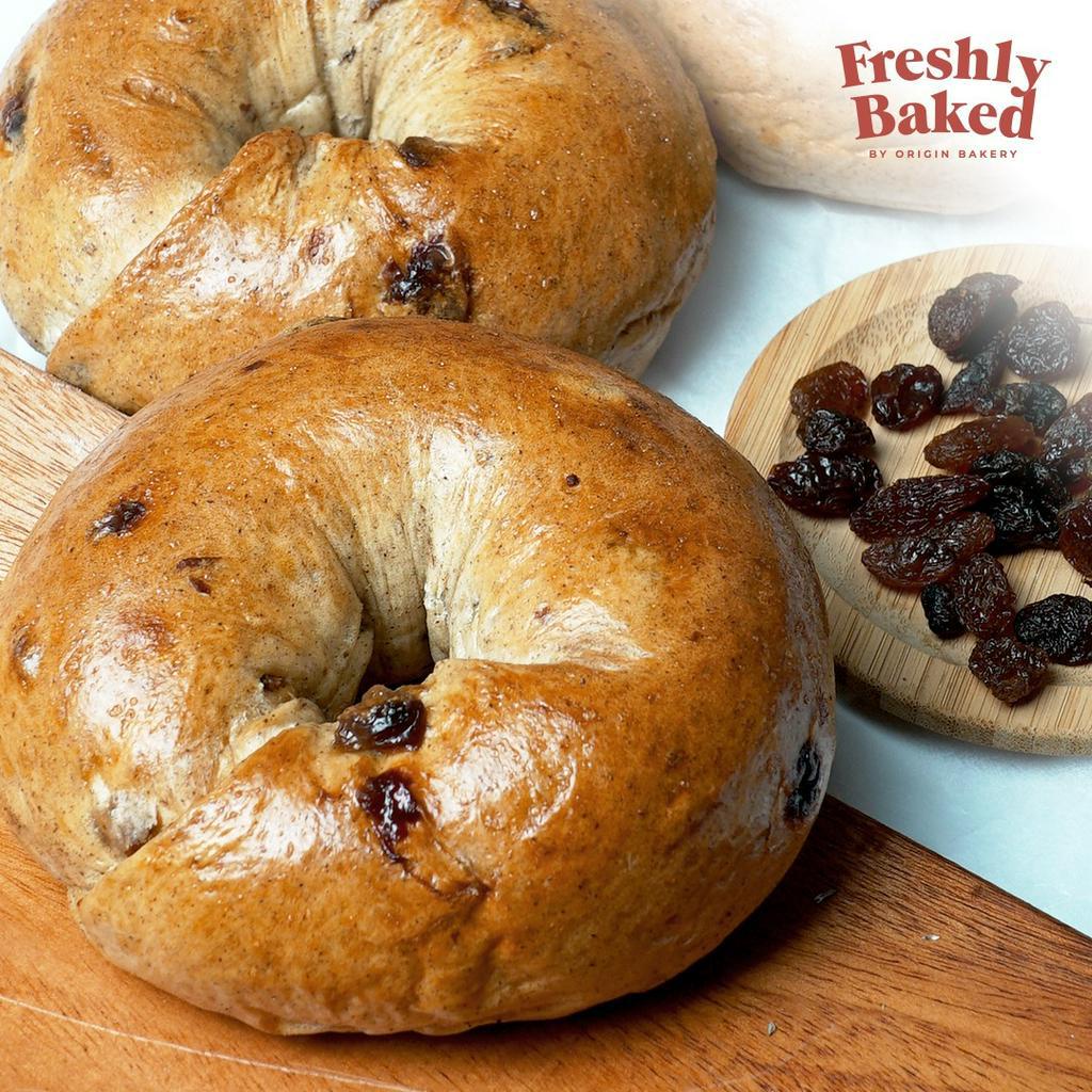 

Cinnamon Raisin Bagel Bread - Freshly Baked by Origin Bakery