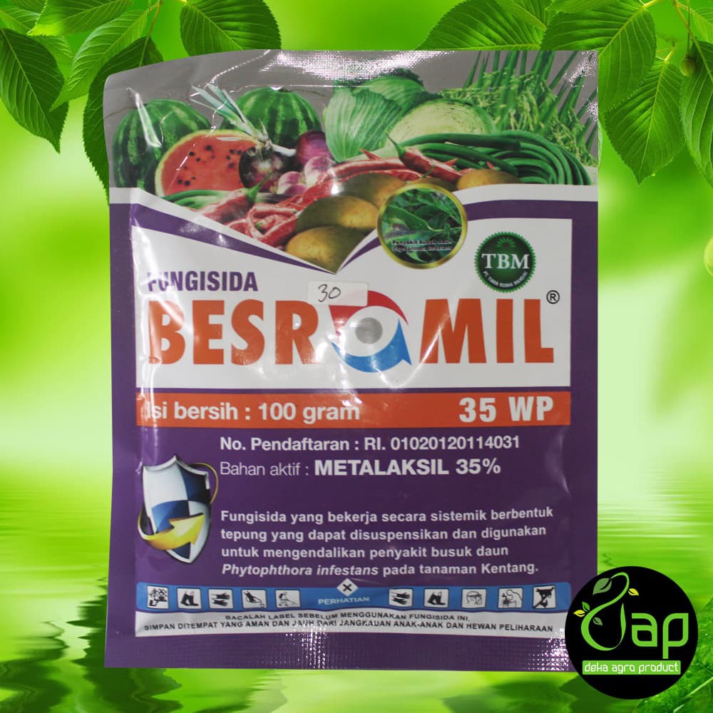 FUNGISIDA BESROMIL 35 WP 100 GR - Bahan Aktif Metalaksil