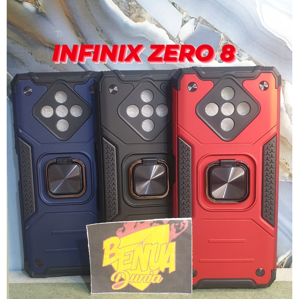 CASE INFINIX ZERO 8 - CASE SPIGEN THUNDER PLUS RING STAND INFINIX ZERO 8 - BD