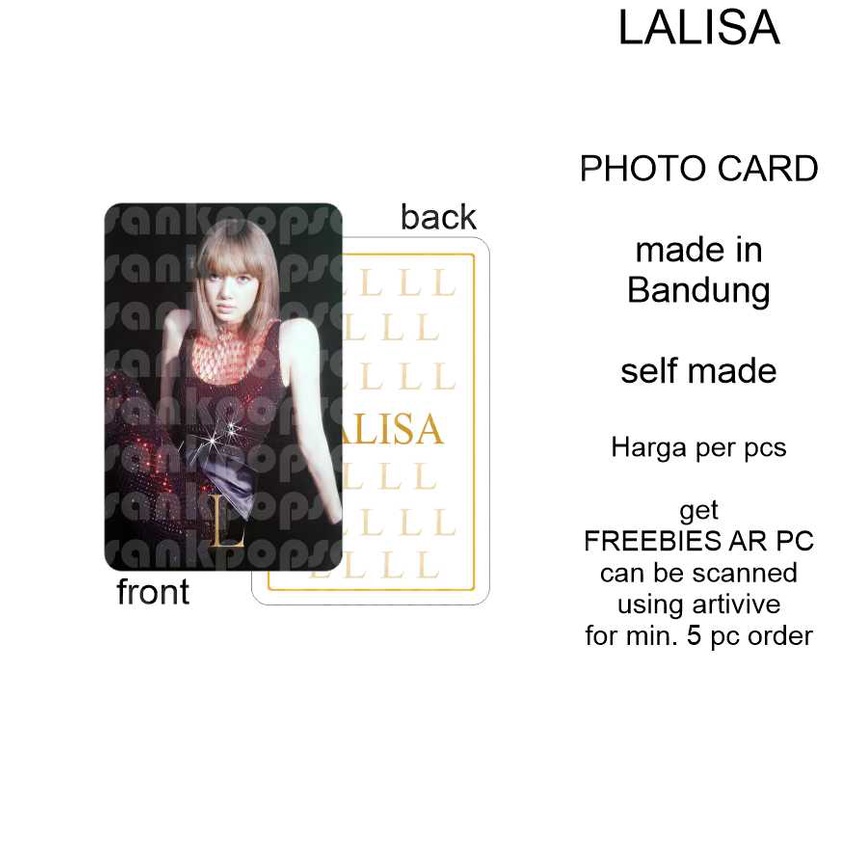 photocard LALISA blackpink Unofficial