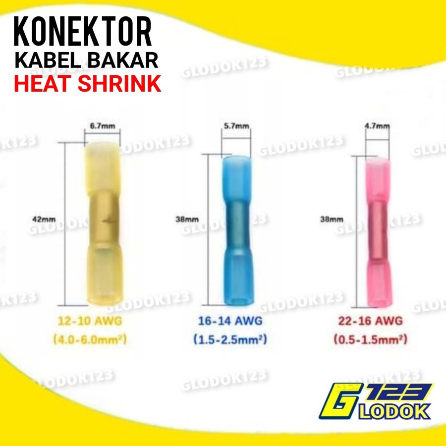 Konektor Penyambung Kabel Heat Shrink Isolasi Bakar