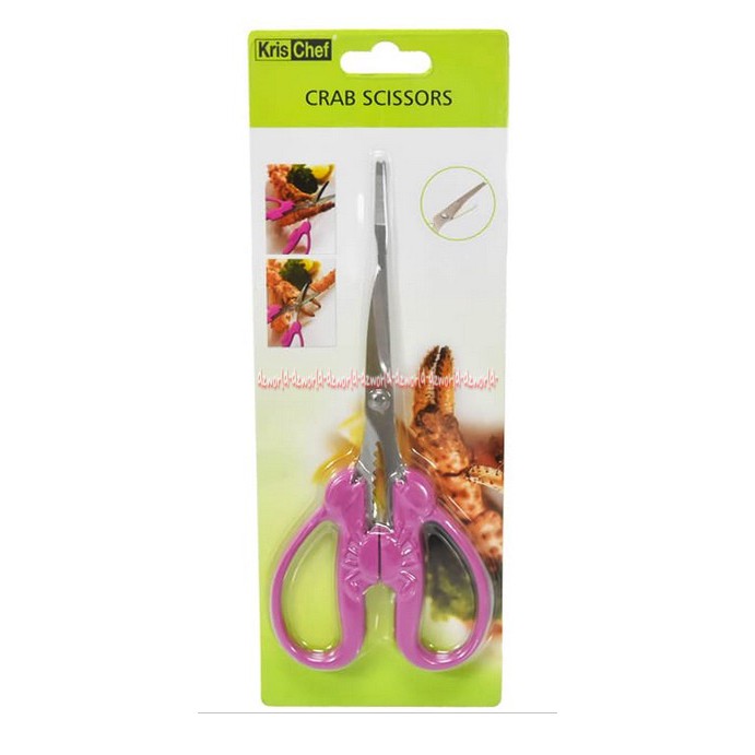 Krischef Crab Scissors Gunting Kepiting Pink Digunakan Untuk Menggunting Cangkang Dan Kaki Kepiting