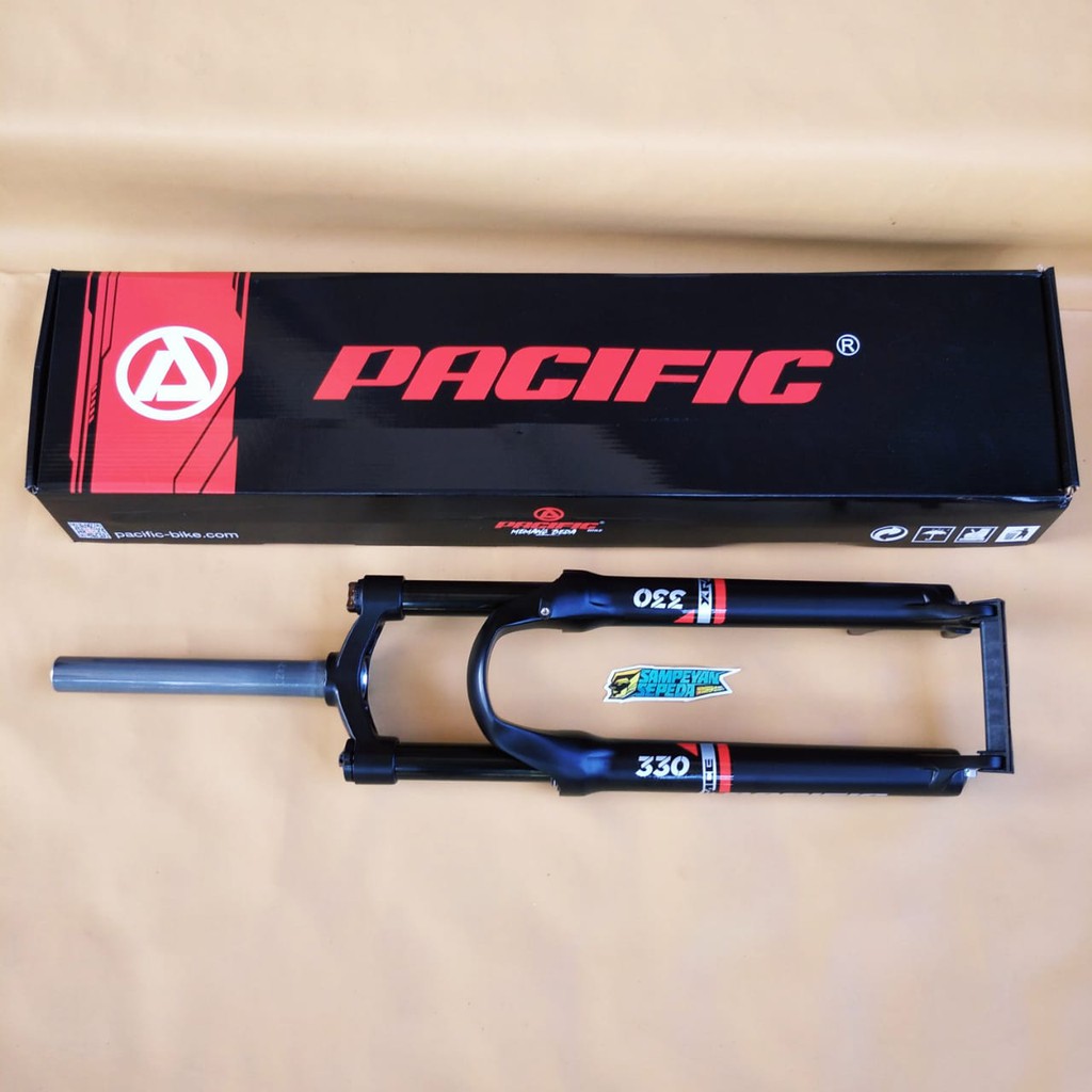 Fork Shock Skok depan sepeda MTB Pacific 26 Lock Out Travel 120 Oversize Hitam SP-A201