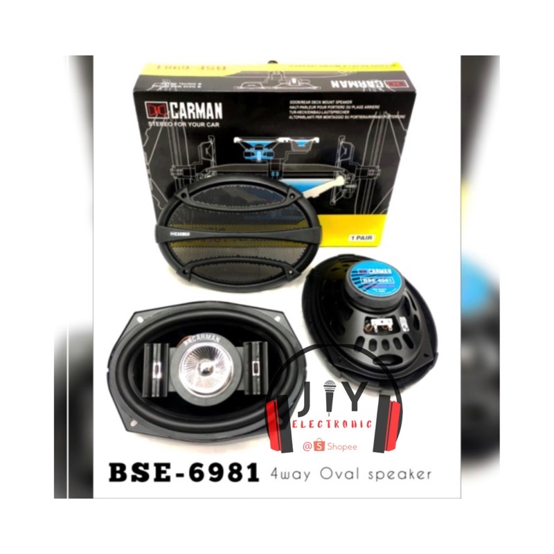 Speaker Mobil Oval Carman BSE-6981 4 way Speaker Pintu Mobil