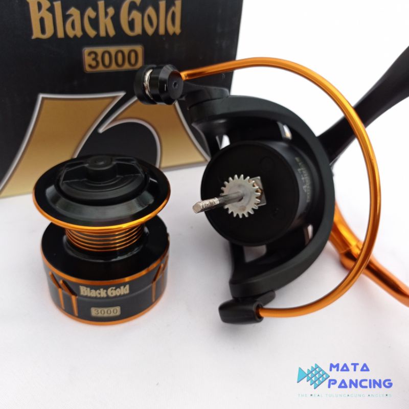 Reel gantari black gold power handle 1000 2000 3000 4000 6000 smooth rotation casting jigging spek screw in power handle