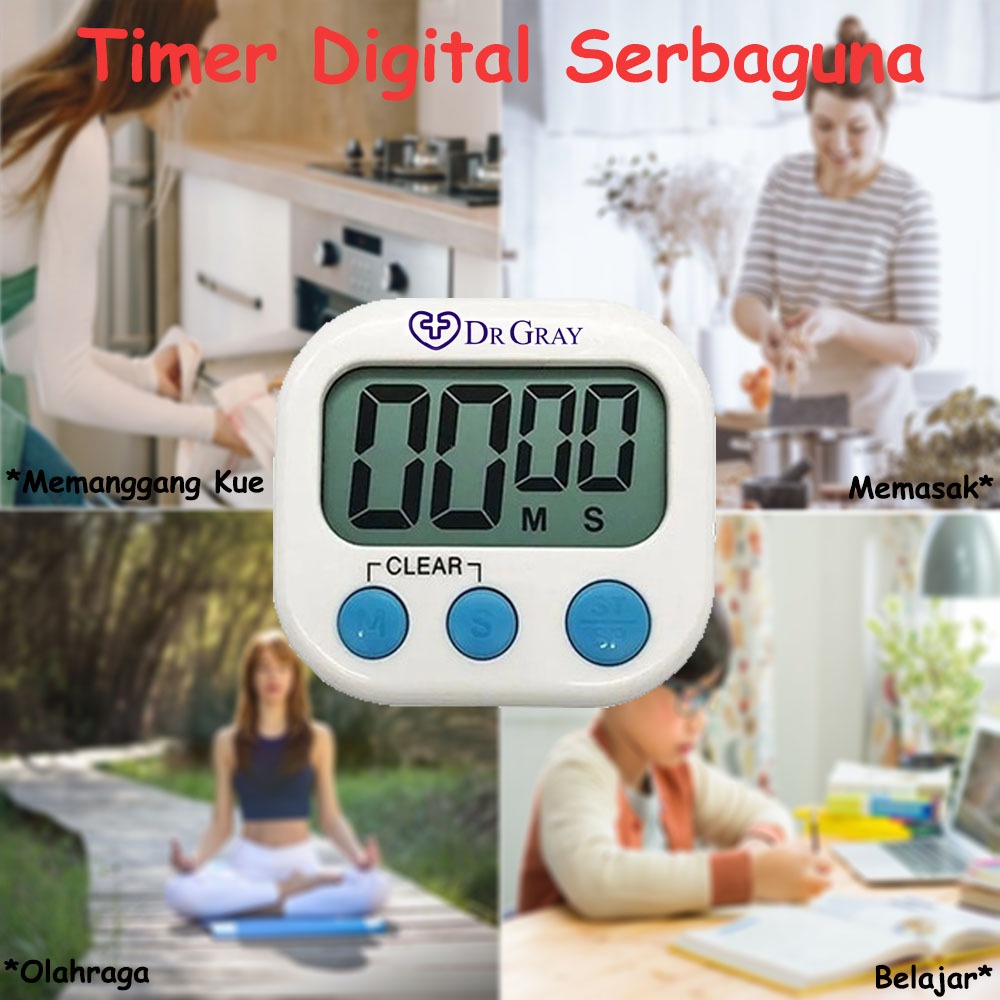 Digital Kitchen Timer / Alarm Masak Dapur