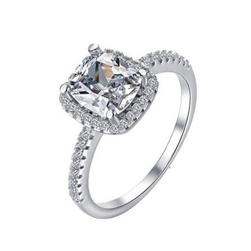 Cincin Lapis Perak 925 Wanita Persegi Zirkon Korea Perhiasan-6