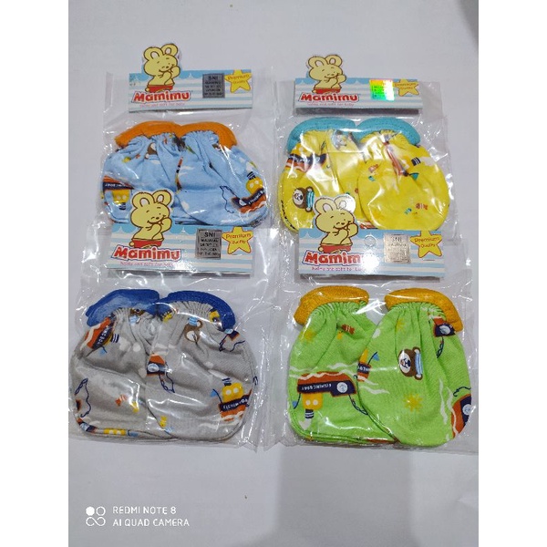 1 set sarung tangan dan kaki bayi Mamimu