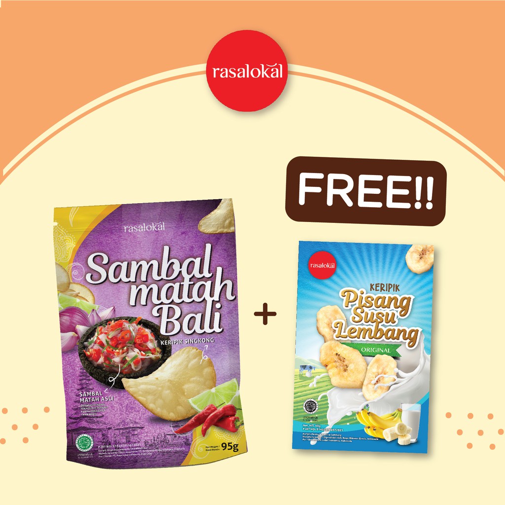 

Keripik Sambal Matah Bali + Keripik Pisang Lembang original/coklat