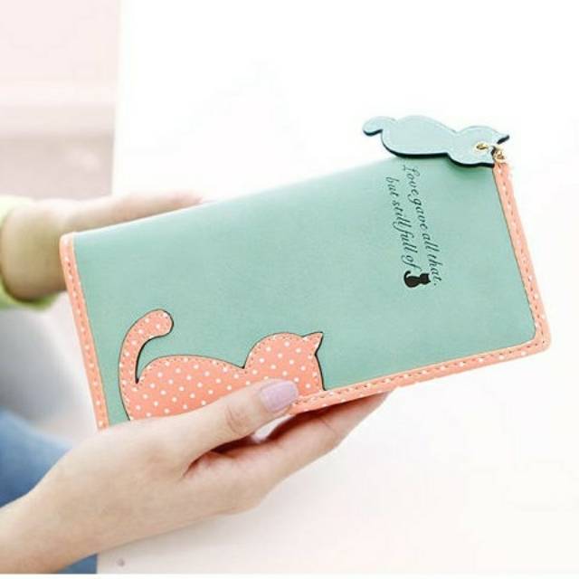 DOMPET WANITA shadow cat - dompet panjang wanita KOREAN  FASHION WALLET