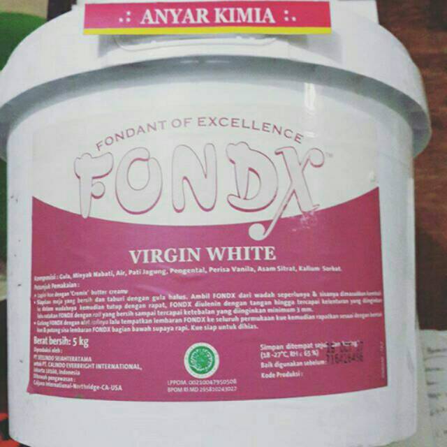 

Fondx Fondant Virgin White 500gr Hiasan Gula KUe Tart