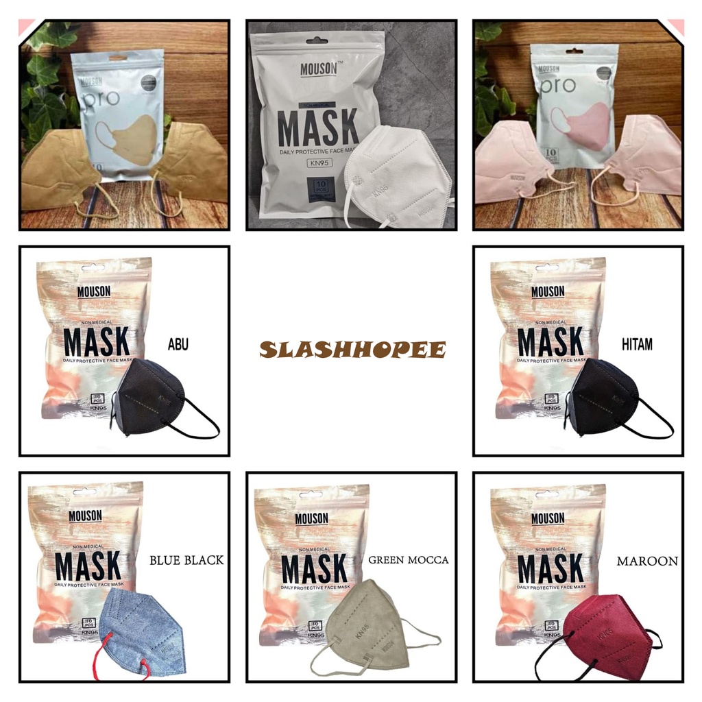 Masker KN95 10pcs Masker 5ply KN95 Earloop Mask Protective Respirator Disposable Mask Original