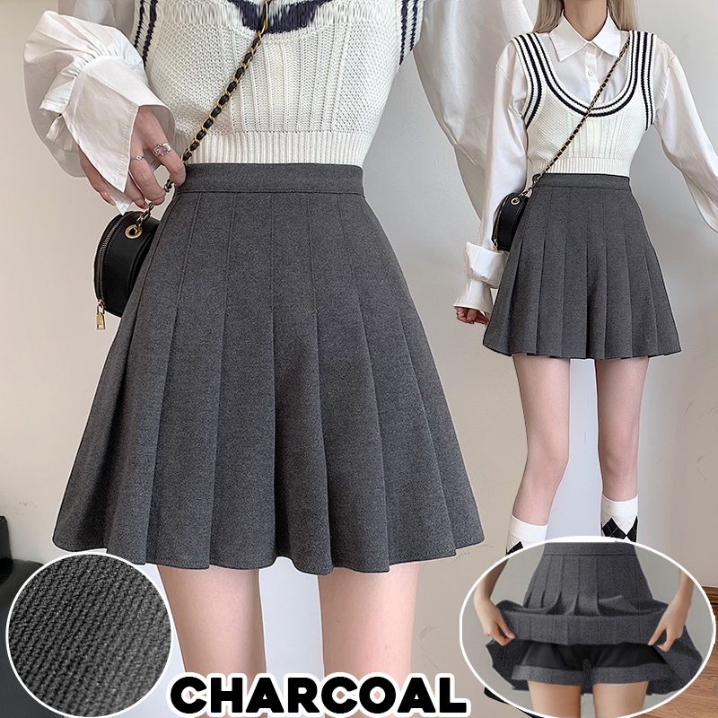 KARAKOREA 801 Banding Tennis Skirt/Korean Pleated Skirt/Rok Mini with inner pants/Rok pendek/Rok tennis