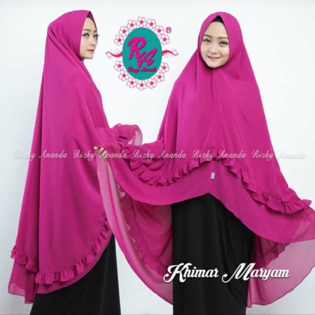 Syar'i Khimar Rizqy Ananda Ori Pakaian Wanita Muslim Kerudung Perempuan Jilbab Gamis Syari Panjang