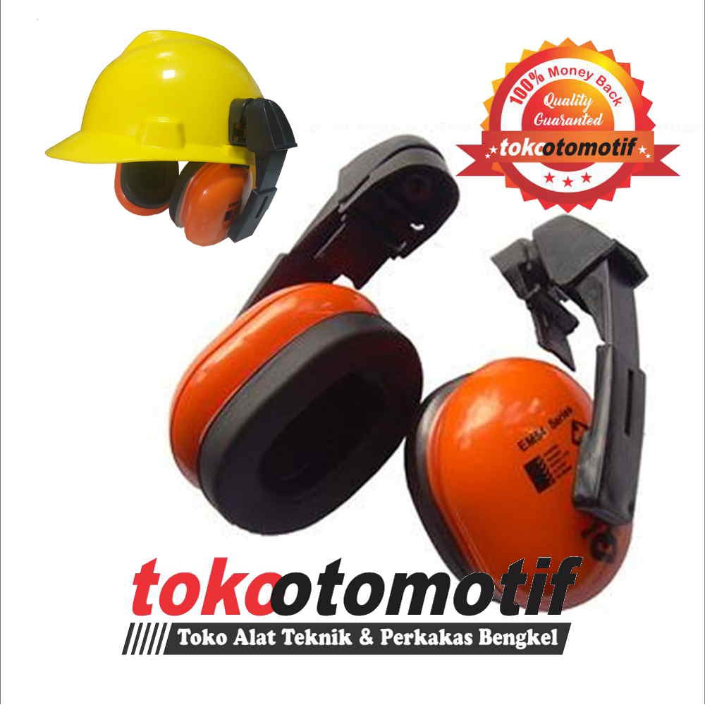 Earmuff Protector EM54P |  Alat Safety Pelindung Telinga Pendengaran dipasang pada helm proyek